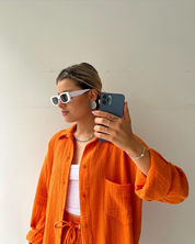 Korte zomerset met luchtige stof voor vrouwen