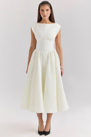 Midi jurk met elegante open rug voor vrouwen