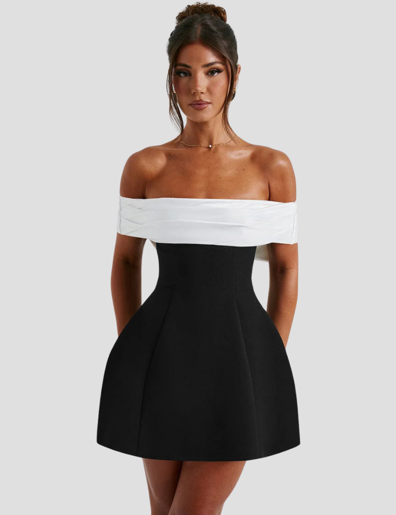 Anouk_Elegante_Zwart_Witte_Mini_Strik_Jurk_Voor_Dames_1.png