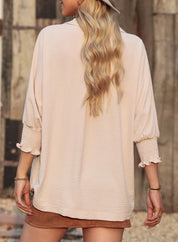 T-Shirt met 3/4 mouwen van zachte stof voor vrouwen