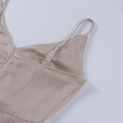 Maxi jurk met luxe V-hals voor vrouwen
