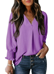 T-Shirt met 3/4 mouwen van zachte stof voor vrouwen