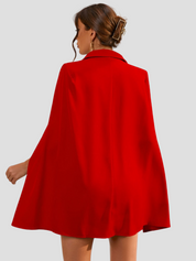 Blazer jurk met elegante cape details voor vrouwen