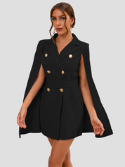 Blazer jurk met elegante cape details voor vrouwen