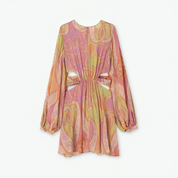 Getailleerde zomerjurk met retro print voor vrouwen