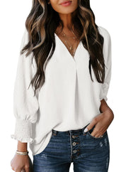 T-Shirt met 3/4 mouwen van zachte stof voor vrouwen