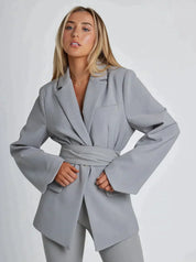 Blazer met riem in elegante stijl voor vrouwen