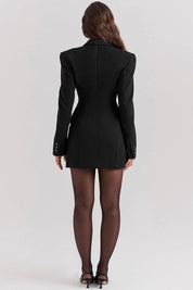Blazer met schoudervullingen in zwart voor vrouwen