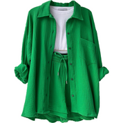 Korte zomerset met luchtige stof voor vrouwen