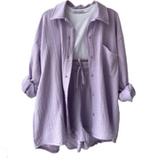 Korte zomerset met luchtige stof voor vrouwen