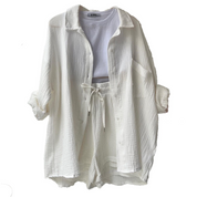 Korte zomerset met luchtige stof voor vrouwen