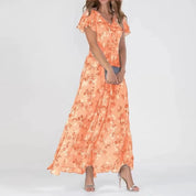 Midi jurk met bloemenpatroon voor elke gelegenheid voor vrouwen