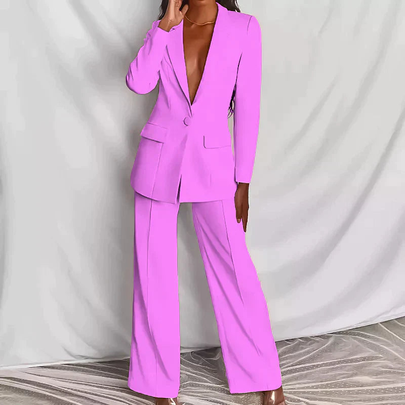 Pak met blazer en elegante broek voor vrouwen