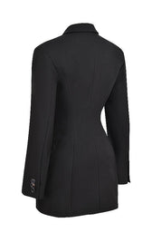 Blazer met schoudervullingen in zwart voor vrouwen