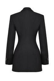 Blazer met schoudervullingen in zwart voor vrouwen